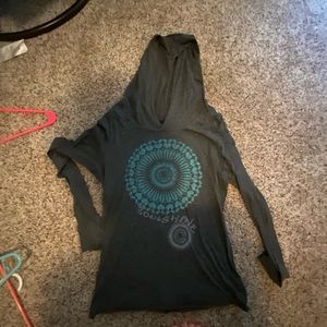 Soul Flower Soulshine Mandala long sleeve hooded shirt.